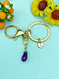 Purple Eggplant Charm Keychain, N5630K
