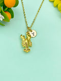 Gold Lobster Charm Necklace, N6647