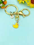 Gold Yellow Duckling Duck Charm Keychain, N6649K