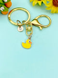 Gold Yellow Duckling Duck Charm Keychain, N6649K