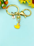 Gold Yellow Duckling Duck Charm Keychain, N6649K