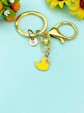 Gold Yellow Duckling Duck Charm Keychain, N6649K