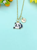 Gold Cute Panda Charm Necklace, N6650