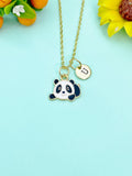 Gold Cute Panda Charm Necklace, N6650