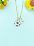 Gold Soccer Ball Charm Necklace, N6651