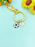 Gold Soccer Ball Charm Keychain, N6651K