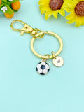 Gold Soccer Ball Charm Keychain, N6651K