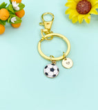 Gold Soccer/Football Ball Charm Keychain, N6653K
