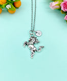 Bucking Bronco Horse Charm Silver Necklace, N6656