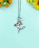 Bucking Bronco Horse Charm Silver Necklace, N6656