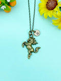 Bucking Bronco Horse Charm Bronze Necklace, N6658