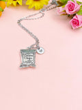 Silver Bag of Potato Chip Charm Necklace, N1925
