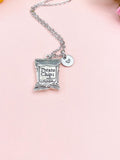 Silver Bag of Potato Chip Charm Necklace, N1925