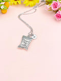 Silver Bag of Potato Chip Charm Necklace, N1925