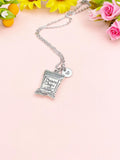 Silver Bag of Potato Chip Charm Necklace, N1925