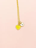 Heart Necklace, Yellow Sweet Necklace Gifts, Personalized Birthday Gift, N4328