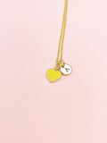 Heart Necklace, Yellow Sweet Necklace Gifts, Personalized Birthday Gift, N4328