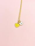 Heart Necklace, Yellow Sweet Necklace Gifts, Personalized Birthday Gift, N4328