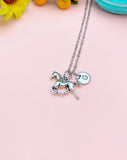 Silver Runing Horse Charm Necklace, N5452
