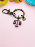 Justice Scale Charm Keychain – Gift for Lawyer, Judge, Law Student – Symbolic Legal Accessory for Family, Friends & Career Milestones, N6664