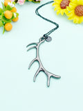 Black Deer Elk Antler Necklace Gift, Personalized Gift, N5134