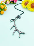 Black Deer Elk Antler Necklace Gift, Personalized Gift, N5134