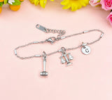 Silver Lawyer Bracelet Justice Scale Gavel Charm, Libra Charm, Lawyer Gift, Attorney Gift, Law School Graduate Graduation Gift, BN1531