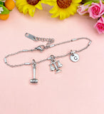 Silver Lawyer Bracelet Justice Scale Gavel Charm, Libra Charm, Lawyer Gift, Attorney Gift, Law School Graduate Graduation Gift, BN1531