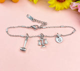 Silver Lawyer Bracelet Justice Scale Gavel Charm, Libra Charm, Lawyer Gift, Attorney Gift, Law School Graduate Graduation Gift, BN1531