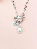 Pearl Necklace, Natural Pearl Jewelry, Gold or Silver Option, N6556S