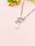 Pearl Necklace, Natural Pearl Jewelry, Gold or Silver Option, N6556S