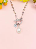 Pearl Necklace, Natural Pearl Jewelry, Gold or Silver Option, N6556S
