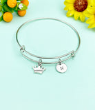 Crown Princess Charm Bracelet Bangle, N6439B