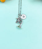 Silver French Horn Charm Necklace, Music Instrument Charm, Matching Band Gifts, Personalized Gift, N1378