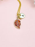 Red Leaf Charm Necklace, Gold Necklace, Fall Natural Love Gift, N6665