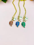 Gold Leaf Charm Necklace, Natural Love Gift, N6665M