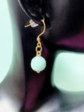 Jade Earrings, Natural Gemstone Jewelry, N6666