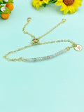 Labradorite Bracelet, Natural Gemstone Jewelry,  N4071