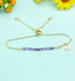 Amethyst Bracelet, Natural Gemstone Jewelry, N4068