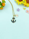 Gold Anchor Charm Necklace, N6675