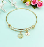 Gold Volleyball Charm Bracelet, N5801B