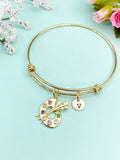 Gold Artist Palette Charm Bracelet, N4054B
