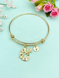 Gold Artist Palette Charm Bracelet, N4054B