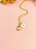 Gold TINY Coffee Bean Charm Necklace, Christmas Gift for Friend Sister Mom or Coffee Lovers, N6577