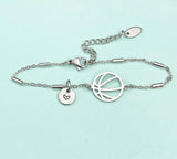Basketball Charm Silver or Gold Bracelet, N5806