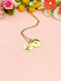 Gold Field Hockey Stick Charm Necklace, Hockey Jewelry Gifts, Silver Option, D593G