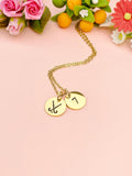 Gold Field Hockey Stick Charm Necklace, Hockey Jewelry Gifts, Silver Option, D593G