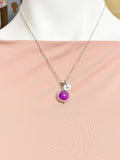 Natural Sugilite  Necklace in Silver, Best Mother's Day Gift, N4701S
