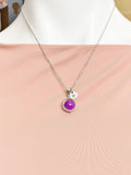 Natural Sugilite  Necklace in Silver, Best Mother's Day Gift, N4701S