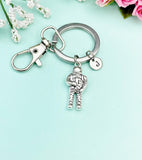 Silver Astronaut Charm Keychain, N5578K